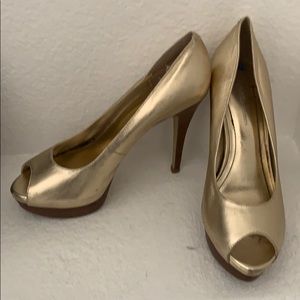BCBG Gold Heels